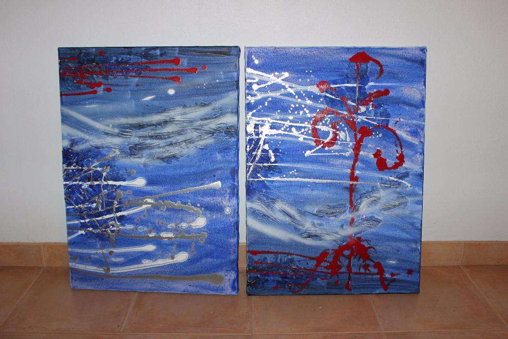 Telas pintadas 50x70 (2 un)