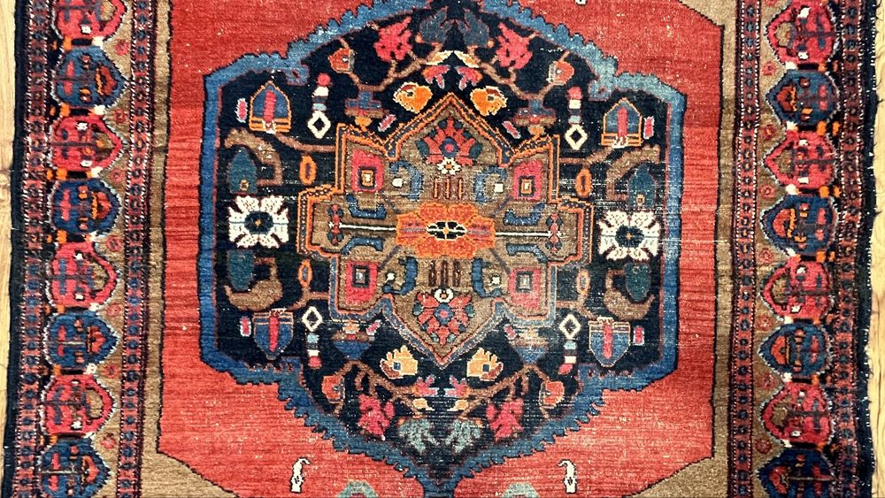 PERSKI ZANJAN | Ręcznie tkany dywan z Iranu | Około 70 lat historii | 110 × 150 cm