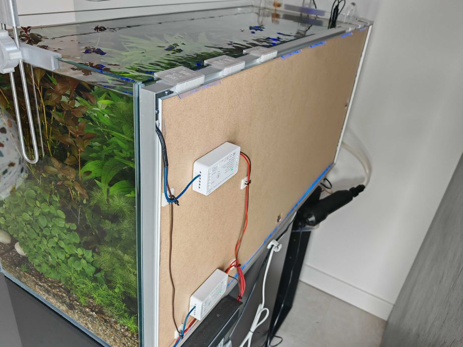 Podświetlane tło akwarium DIY jak Lightground Diversa itp 100x50cm RGB