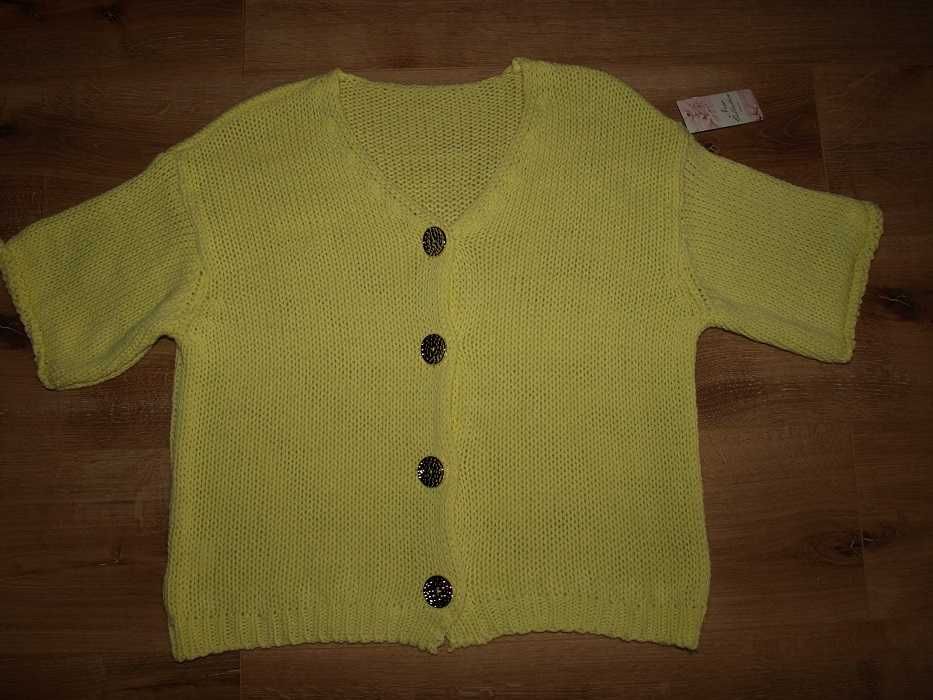 Sweterek nowy M/L/XL żółty