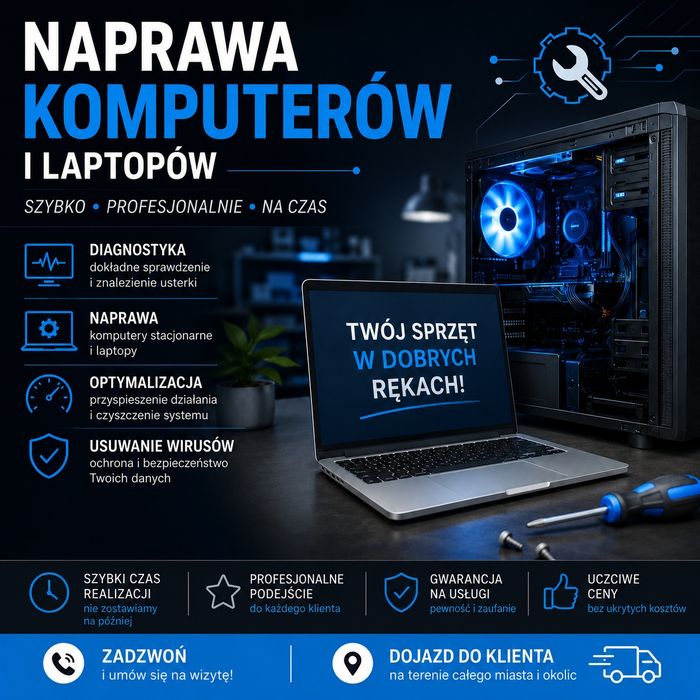 Naprawa komputerów i laptopów – szybko, solidnie i w dobrej cenie!