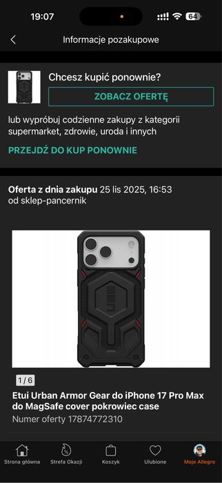 Etui UAG do Iphone 17 pro max Kevlar czarne