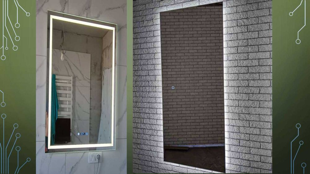 Дзеркало з LED підсвіткою в ванну . Зеркало с лед подсветкой  в рамке