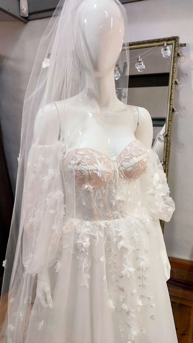 Suknia ślubna gorsetowa, wzory 3D. Malbork