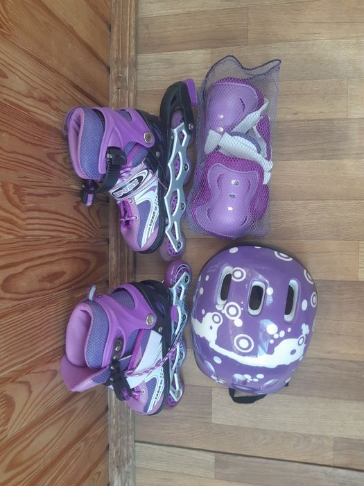 Комплект роликів із захистом і шоломом Happy, розмір 29-33
