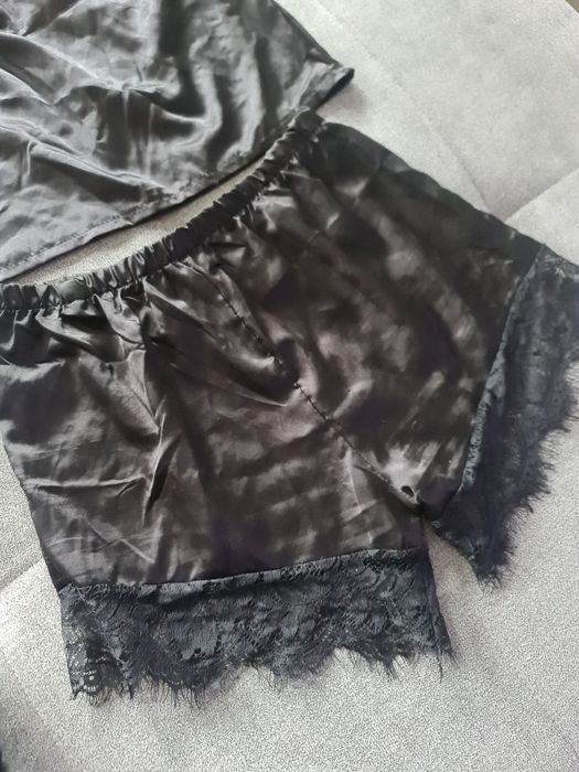 Komplet nocny piżamka z koronką rozmiar S