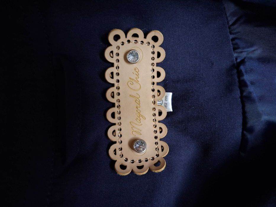 Granatowy płaszczyk dziewczęcy Mayoral Chic rozmiar 162