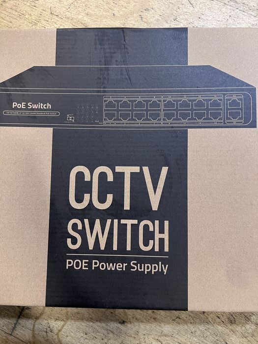 Switch PoE 16 Portas + 2 Uplink Gigabit | Modo Extend 250m 160W