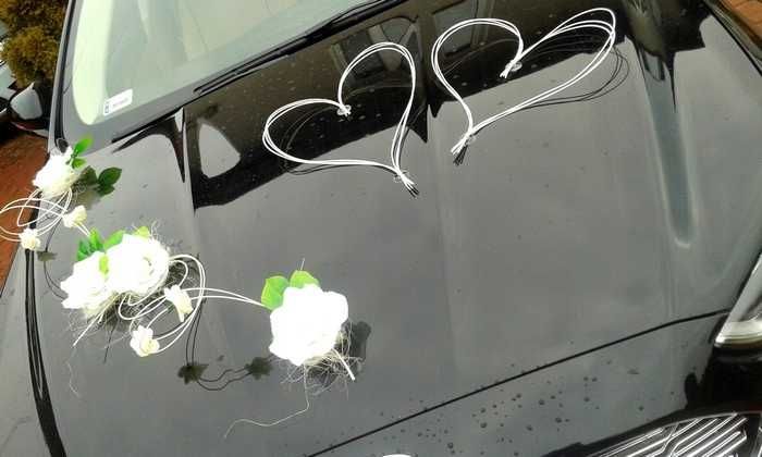 Dekoracja samochodu ozdoby na auto do ślubu kwiaty