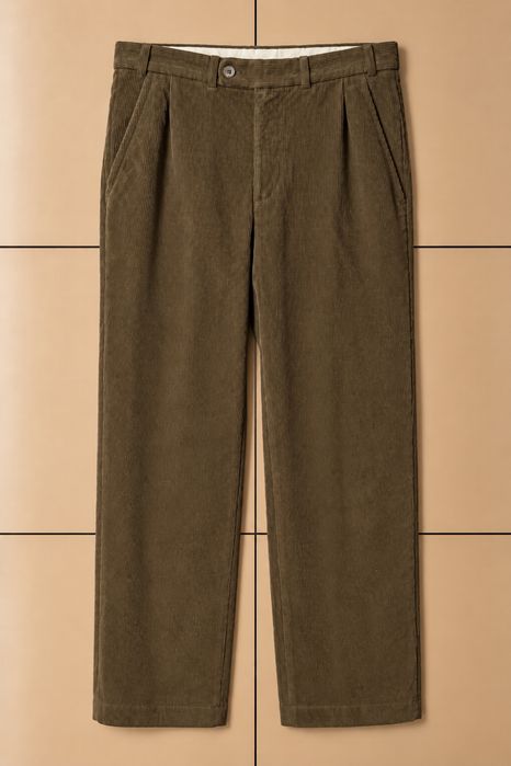 Spodnie Zrelana M sztruksy brązowe męskie 42% schurwolle vintage 90s wełniane modne