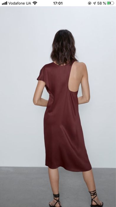 Платье миди Zara вискоза
