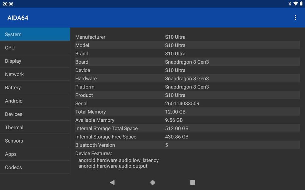 Планшет 10,1 дюйма (12/512Gb) с GPS