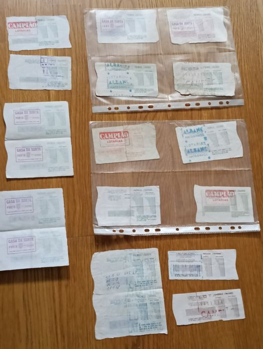 Lote de lotarias/ cautelas vintage