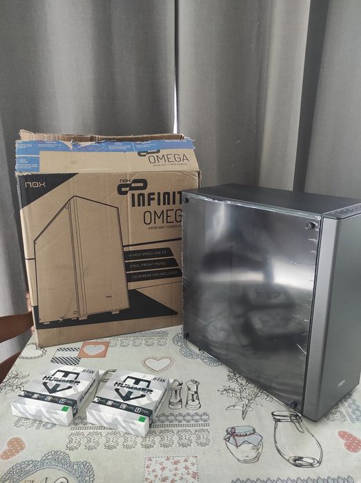 Caixa ATX Nox Infinity Omega RGB com Janela Preta