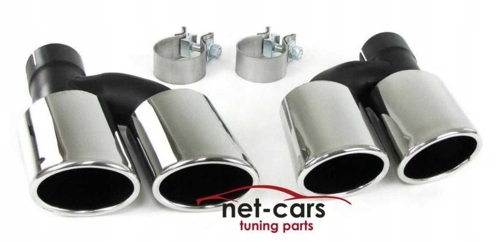 Końcówki wydechu AUDI A3 A4 A6 A7 A8 S4 S6 8 SLine Chrom