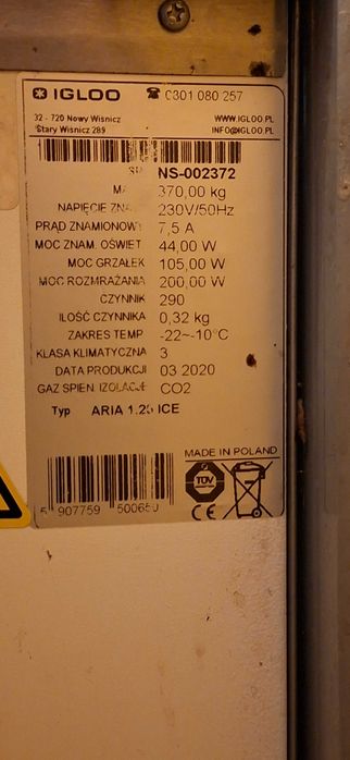 Lada witryna mroźnicza konserwator do lodów na 14 kuwet IGLOO ARIA