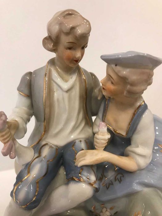 Коллекционный немецкий фарфор — Влюблённые с овечкой, 1930–40-е гг.,