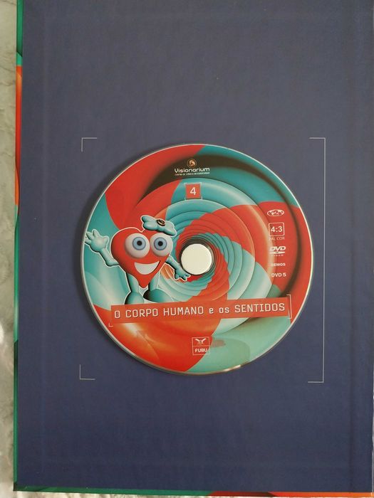 Livro didático  "O Corpo Humano e os Sentidos", com DVD