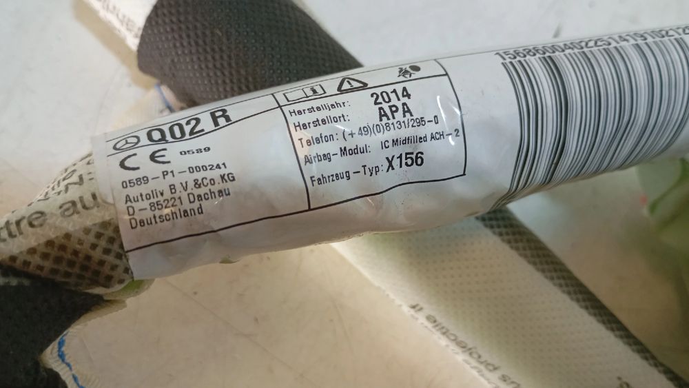 Airbag cortina direito MERCEDES-BENZ GLA (X156)