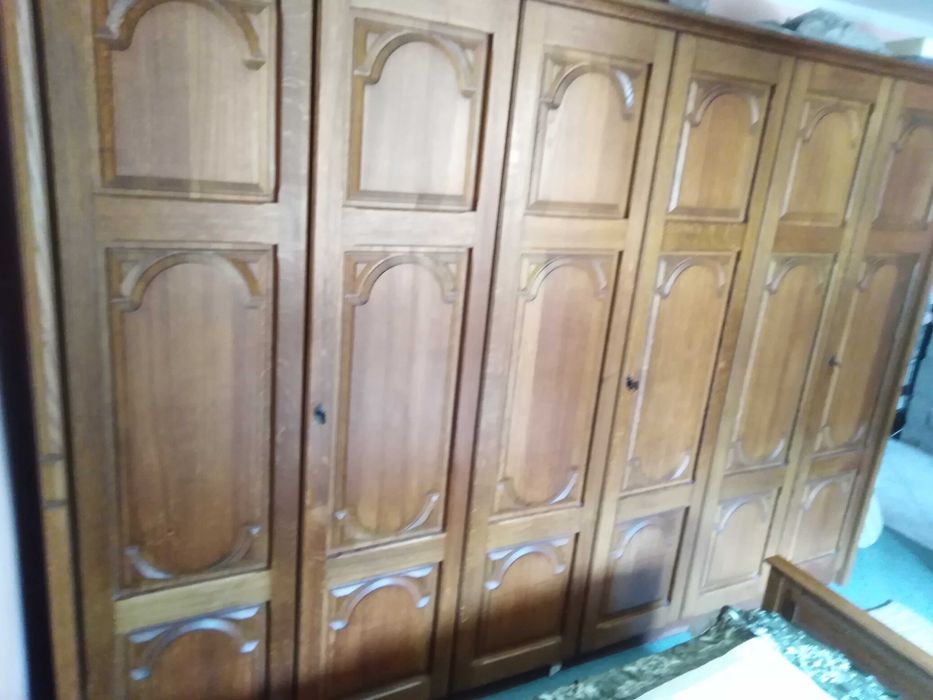 Dębowy komplet sypialniany