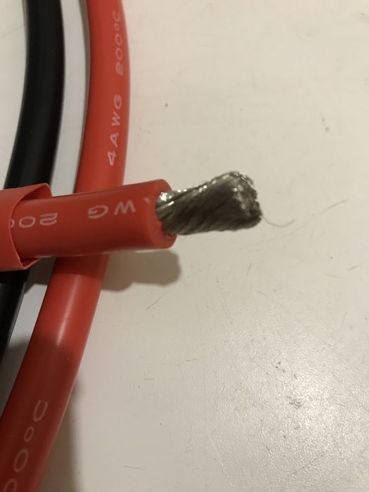 Дріт силіконовий лужений 4 AWG (25 мм.кв.)для LiFePo4 збірок