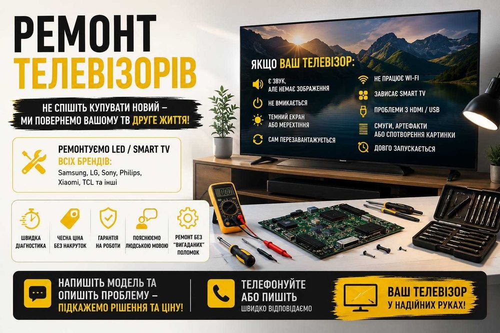 Ремонт Телевізорів та комп'ютерної техніки