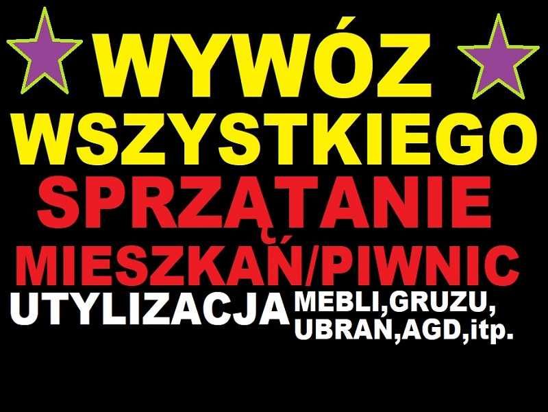 UTYLIZACJA MEBLI wywóz śmieci wywóz gruzu oproznianie mieszkan przewóz