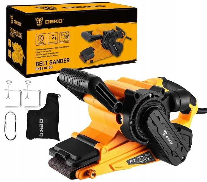 Szlifierka Taśmowa Sieciowa Do Drewna 1010W Czyszczarka Taśmówka Deko