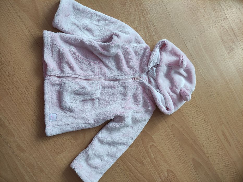 Ciepła różowa bluza r.80