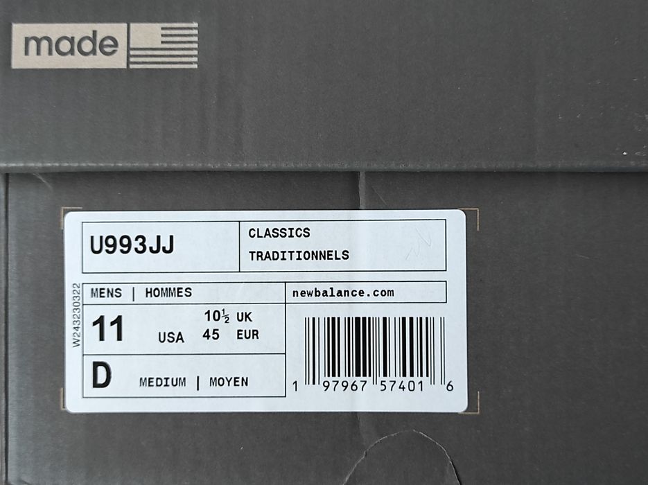 Кросівки New Balance U993JJ