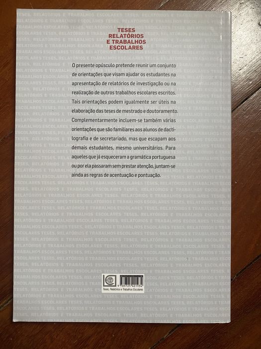 Livro Teses, Relatórios e Trabalhos Escolares