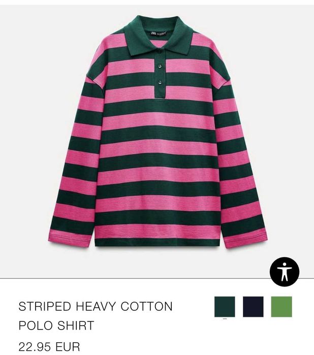 Поло сорочка в смужку "ZARA" m-l