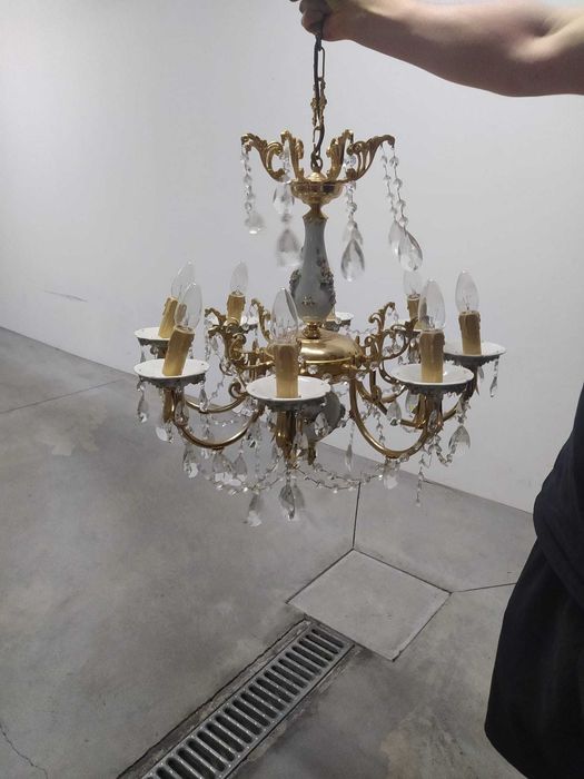 Candeeiro sala com cristais