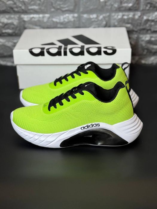 ADIDAS Ярко зеленые мужские кроссовки сетка 40-45