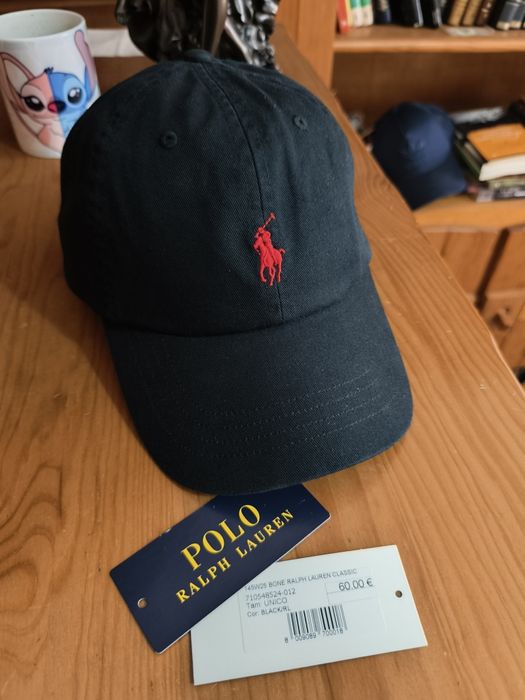 Ralph Lauren Chapéu Black and Red .