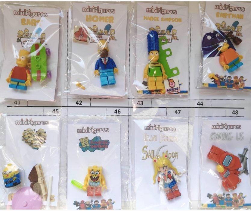 1/5 Mini Figuras Disney Star Wars Papel Stranger Winnie Simpsons Mario