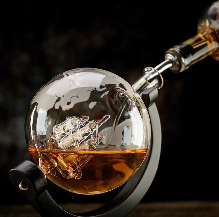 16W1 Zestaw do Whisky Szklanki Kamienie Karafka Na Prezent + GRATIS