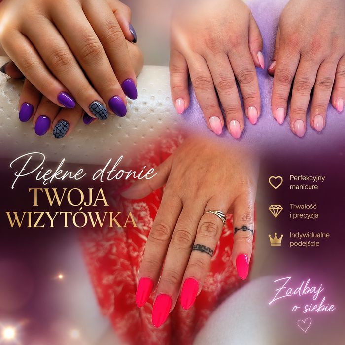 Pedicure. Hybryda.Przedłużanie