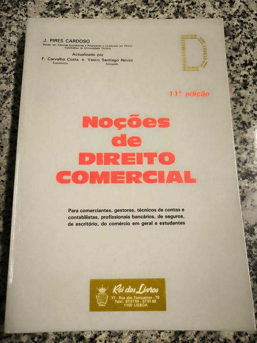 Noções de Direito Comercial - J.Pires Cardoso