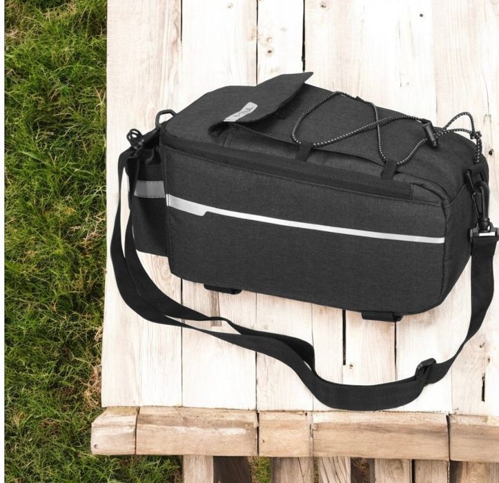 Nowa czarna torba rowerowa sakwa na bagażnik