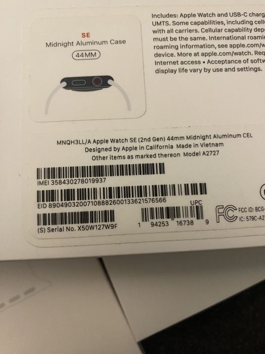 Apple Watch SE (2gen) Black 32gb. Esim