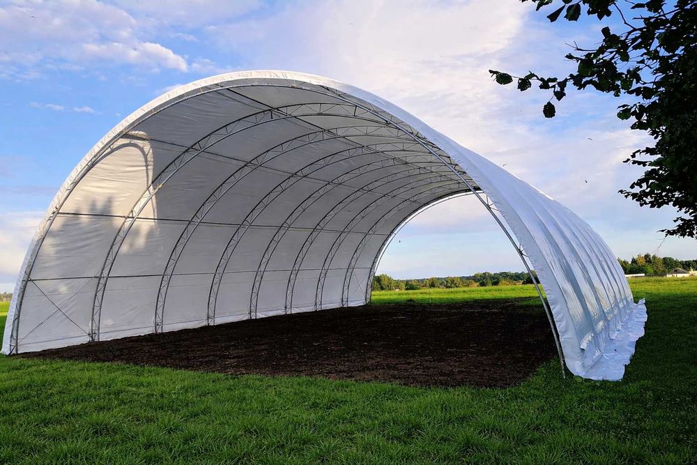 Hala wiata namiotowa 10×20m | komplet | plandeka | ocynk | śruby | HIT