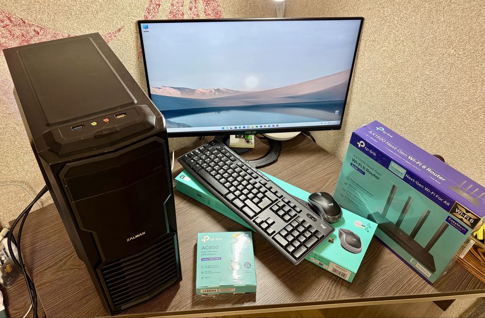Пк ігровий Компютер / Intel 10 ядер / AMD 8Gb +клавіатура+мишка+wifi