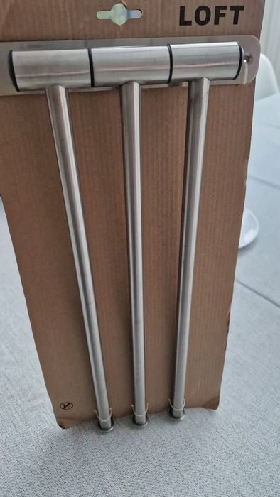 Conjunto de 2 toalheiros metalizados Loft