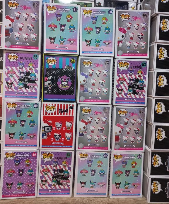 Hello kitty e kuromi figuras novas em caixa