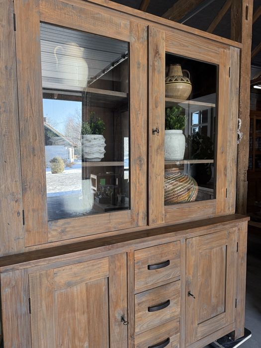 Rustykalna witryna drewniana, odzysku, vintage, cottage loft