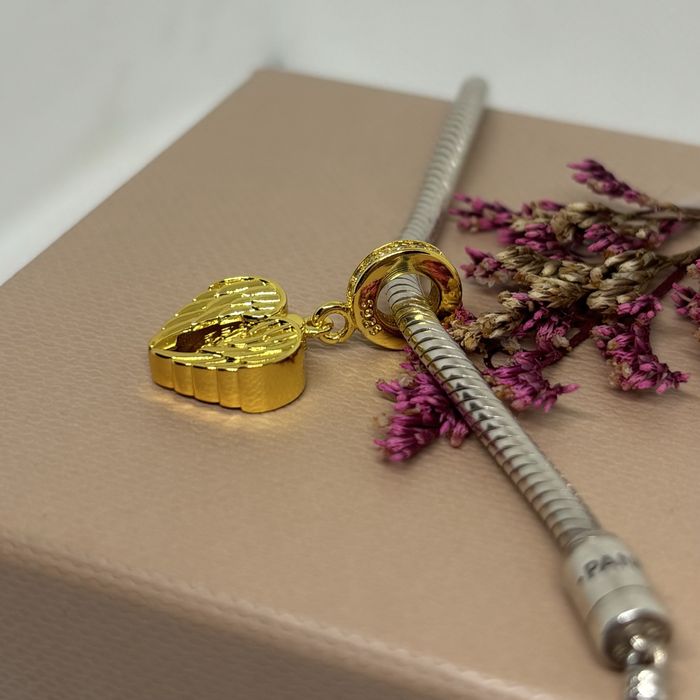 Charms S925 złote skrzydła