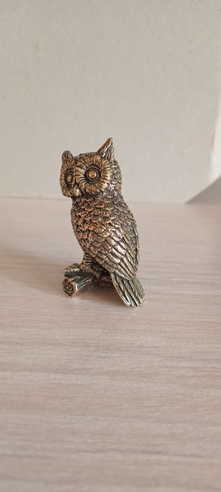 Сова латунна статуетка