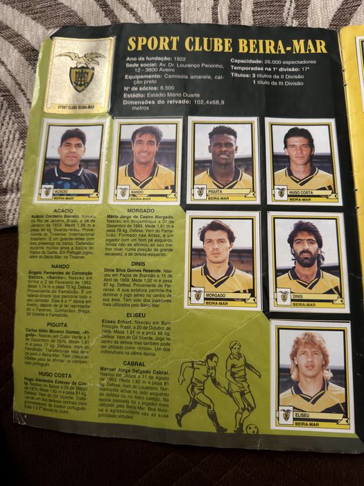 Caderneta panini epoca 94-95