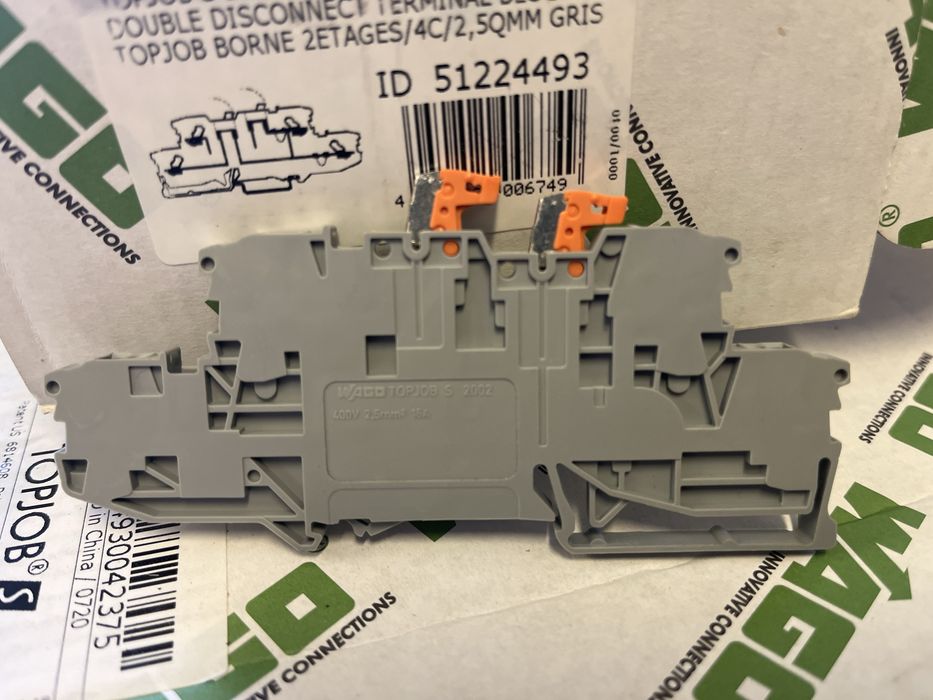 Złączka 2-piętrowa 2,5 mm2 szara topjobs 50 sztuk